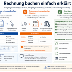 Rechnung buchen einfach erklärt: Ausgangsrechnung (Debitor), Eingangsrechnung (Kreditor) & Abschlagrechnung Rechnung buchen einfach erklärt: Ausgangsrechnung (Debitor), Eingangsrechnung (Kreditor) & Abschlagrechnung