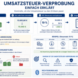 Umsatzsteuer Verprobung einfach erklärt Berechnung Erlöse 19 Prozent Kontrolle Umsatzsteuer Verprobung einfach erklärt Berechnung Erlöse 19 Prozent Kontrolle